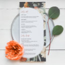 Search for floral wedding menus Burnt orange