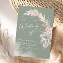 Search for pampas grass wedding invitations Terra cotta