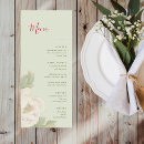 Search for blush and sage green wedding menus Reception