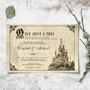 Search for beauty and the beast wedding invitations Once upon a time