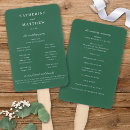 Search for emerald green wedding programs Traditional