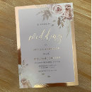 Search for rose gold floral border wedding invitations Blush