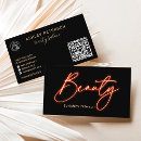 Search for bright orange neon business cards Qr code