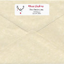 Search for antler return address labels Reindeer