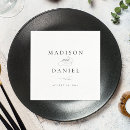 Search for fancy cocktail wedding napkins Black and white