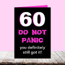 Search for 60th for women birthday cards Over the hill