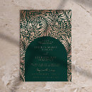 Search for emerald green and gold wedding invitations Botanical