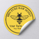 Search for gold bee stickers Honey