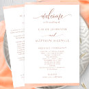 Search for coral wedding programs Watercolor