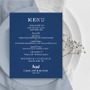 Search for navy blue wedding menus Elegant