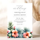 Search for watercolor greenery wedding invitations Hibiscus