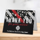 Search for firefighter thank you cards Thin red line flag
