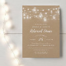 Search for string lights rehearsal dinner invitations Rustic