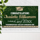 Search for green gold banners Graduation party