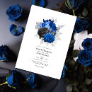 Search for royal blue and black wedding invitations Floral