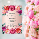 Search for rose gold 50th birthday invitations Floral