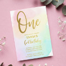 Search for pastel birthday invitations Gold
