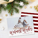 Search for warm wishes photo cards Red