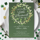 Search for irish baby shower invitations Little shamrock
