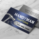 Search for metallic blue business cards Handyman