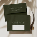 Search for green wedding envelopes Return address