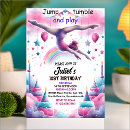 Search for jump birthday invitations Pink