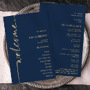 Search for navy and gold wedding programs Modern