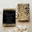 Search for black and gold retirement invitations Modern