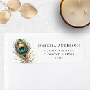 Search for peacock return address labels Feather