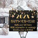 Search for happy new year banners Black and gold