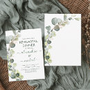 Search for eucalyptus rehearsal dinner invitations Watercolor