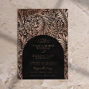Search for rose gold and black invitations Botanical