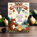 Search for brown bear birthday invitations Woodland