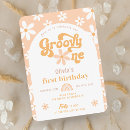 Search for groovy one birthday invitations Flower