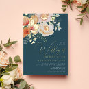 Search for peach and blue wedding invitations Elegant
