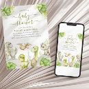 Search for watercolor dinosaur invitations Green