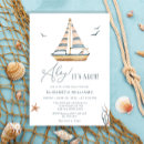 Search for beach baby boy shower invitations Sailboat