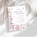 Search for a little butterfly is on the way baby shower invitations Garden