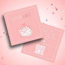 Search for cake slice business cards Pink