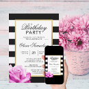 Search for black and white birthday invitations Party