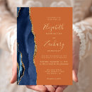 Search for navy blue orange wedding invitations Elegant