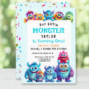 Search for monster 1st birthday invitations Baby boy