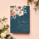 Search for teal and coral wedding invitations Elegant