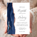 Search for rose gold and navy blue wedding invitations Watercolor