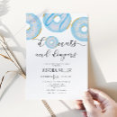 Search for donuts and diapers invitations Blue