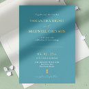 Search for teal turquoise and gold wedding invitations Couple