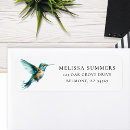 Search for hummingbird return address labels Colorful