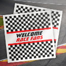 Search for checkered flag napkins Black and white