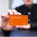 Search for bright orange neon business cards Simple
