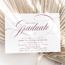 Search for maroon graduation invitations Elegant